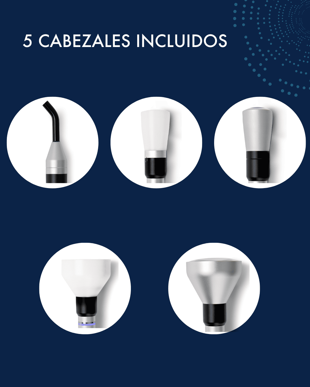 Cinco cabezales incluidos con Summus P4